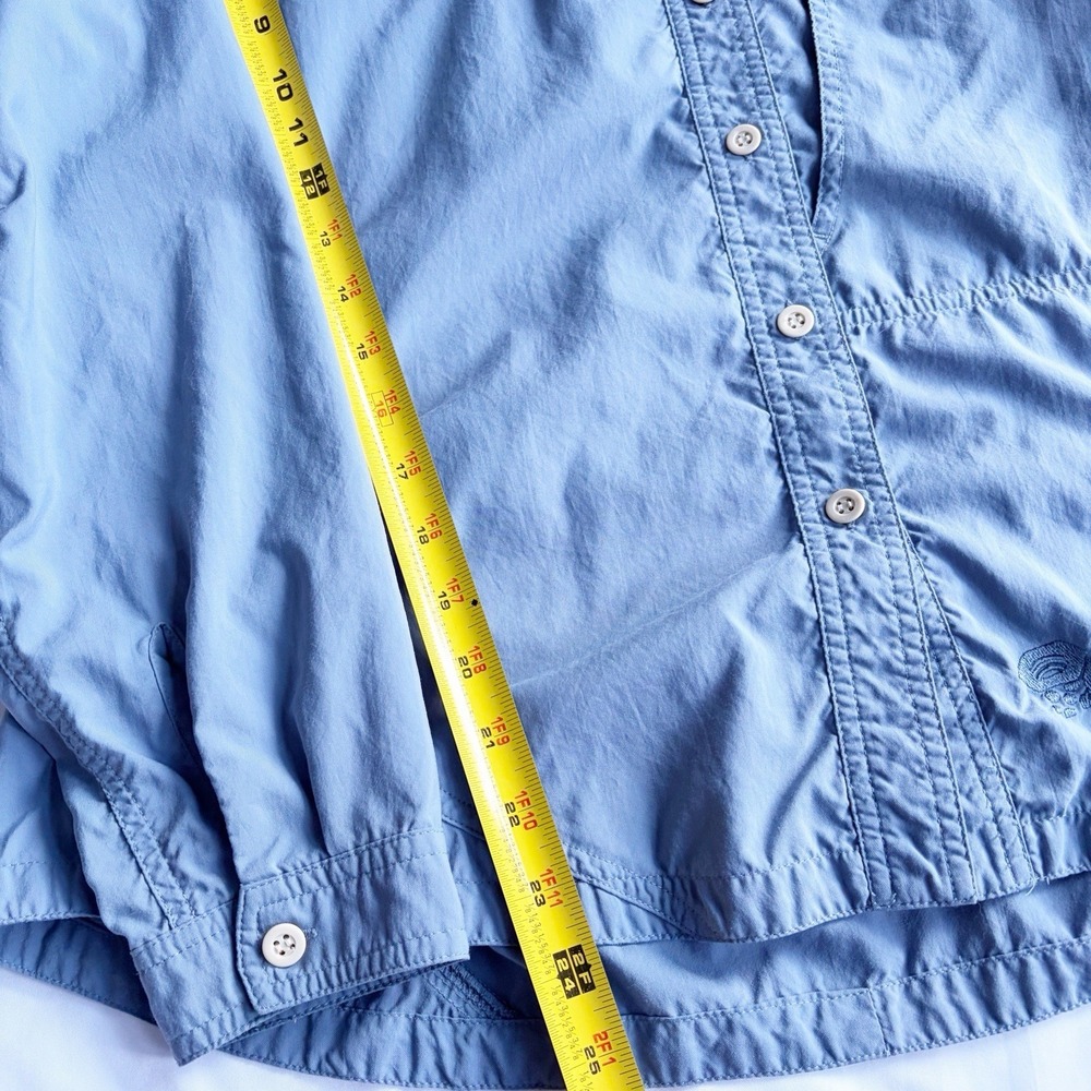Mountain Hardwear Shirt Women 12 Blue Long Sleeve Button Up Pockets Gorpcore - Picture 5 of 6